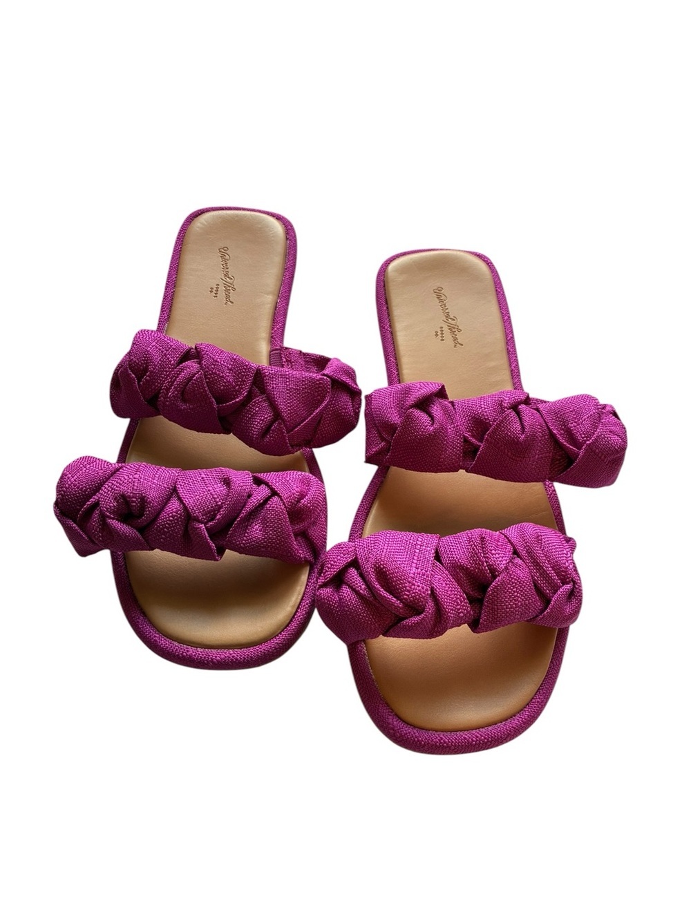 Universal Thread Women's Braided Double-Strap Slide Sandals - Magenta
